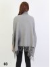 Cashmere Feeling Turtleneck Poncho W/ Comfy Sleeves